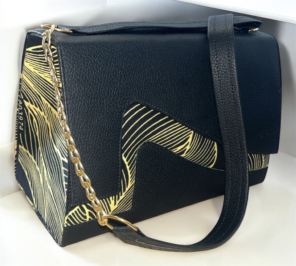 SAC A MAIN EN PAGNE NOIR